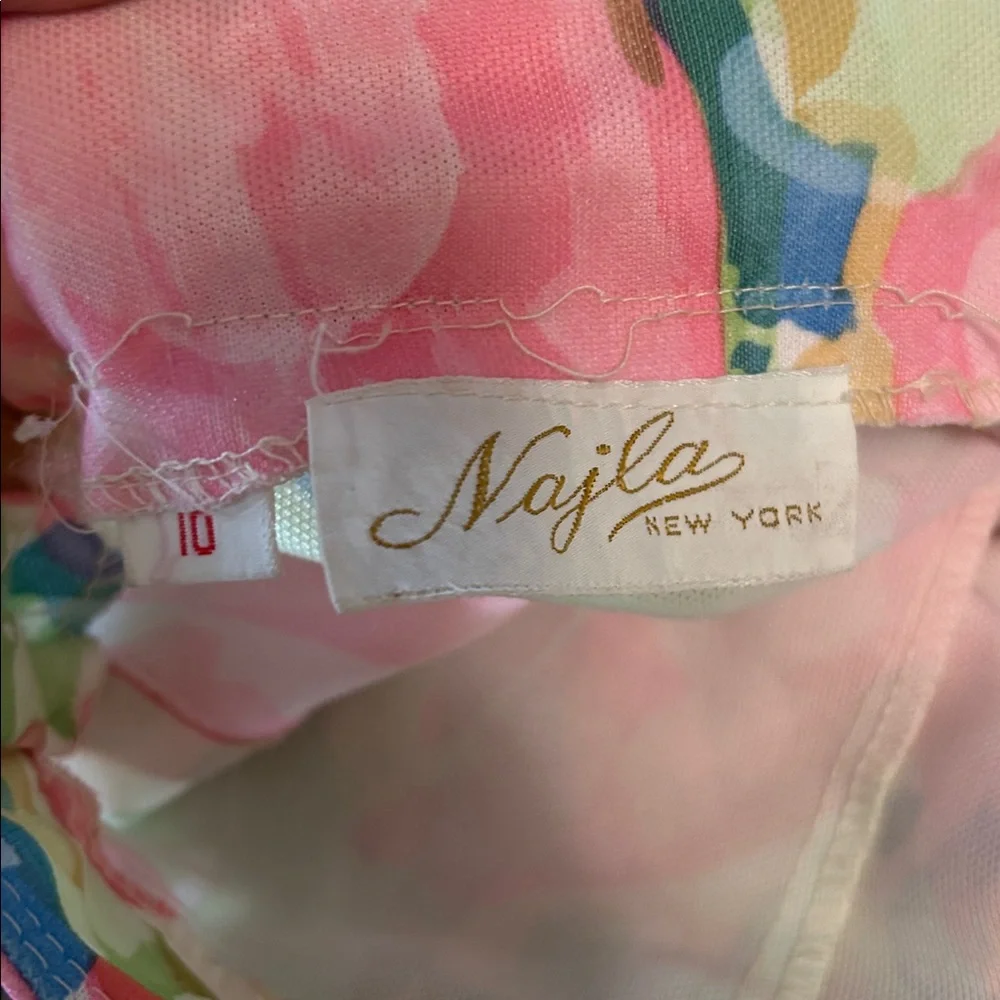 70’s Najla New York floral watercolor pantsuit - Picture 10 of 12